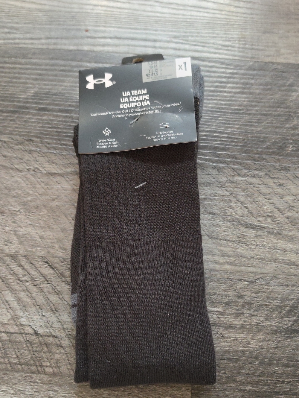 Under Armour Men's Black Athletic Crew Socks - Cushioned Support